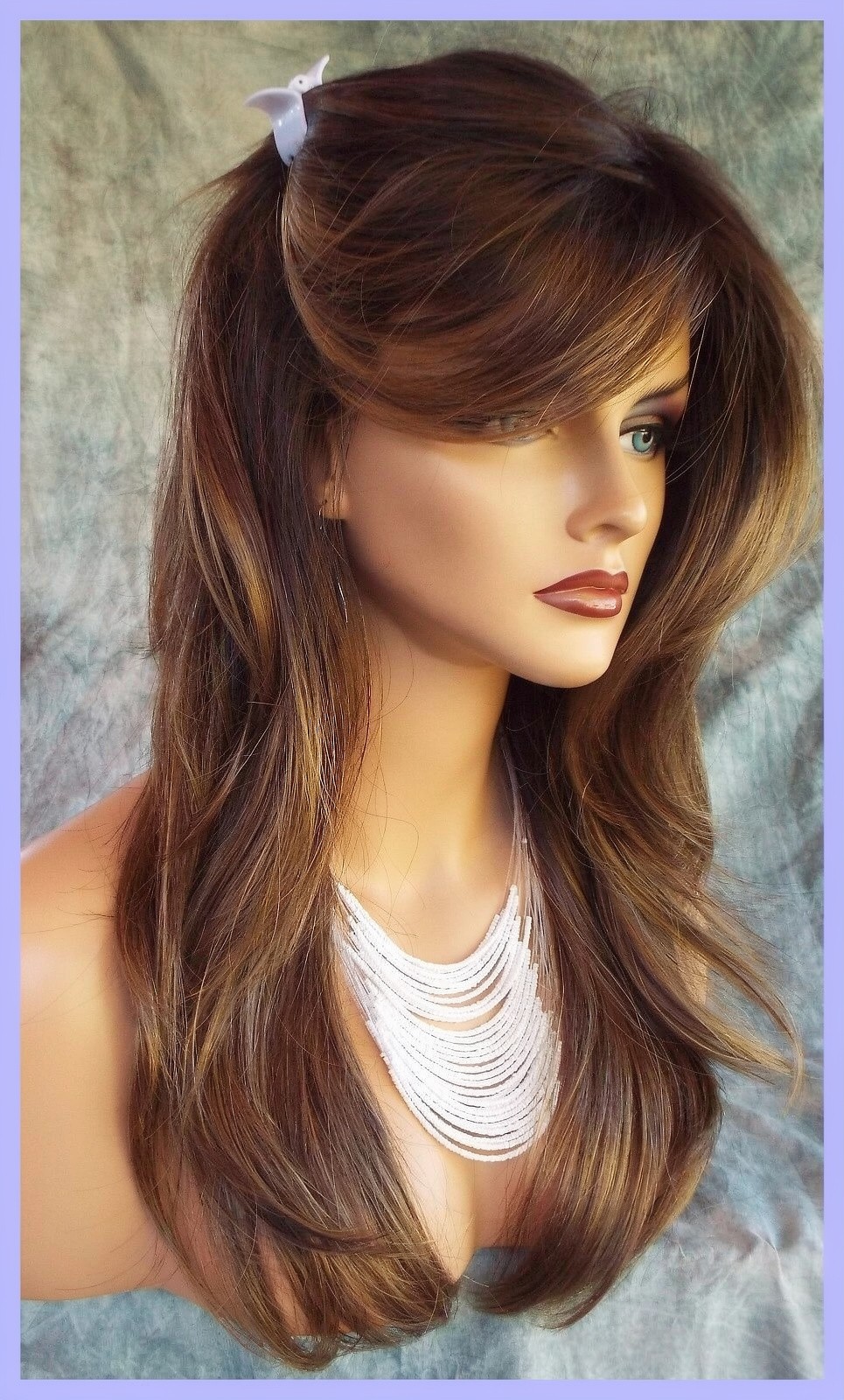 Angelica PM by Noriko Wigs (partial mono) MARBLE BROWN LR New Cute AUTHENTIC