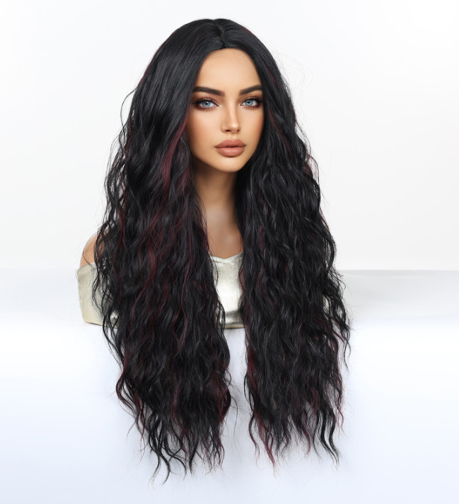 Long Afro Kinky Curly Auburn Mix Synthetic Hair Heat Ok Wigs Women Natural
