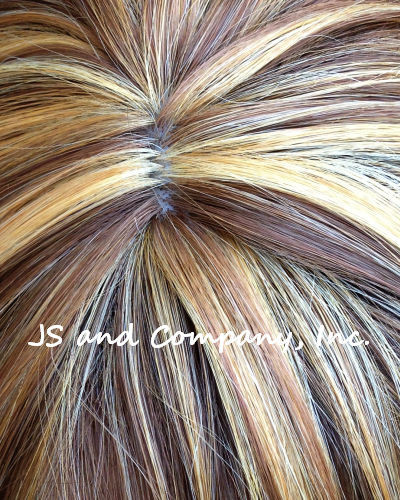 Loose wavy Full Human hair Blend wig bangs Heat OK Long Multi color wnta
