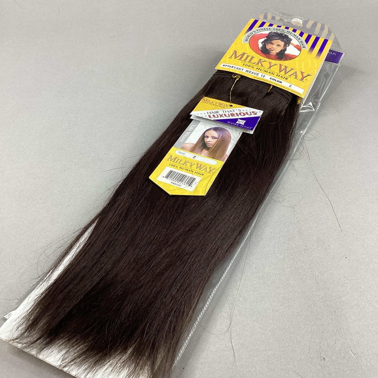 Milky Way Yaky Weave #2 Darkest Brown 100% Human Hair Track Weft Extensions