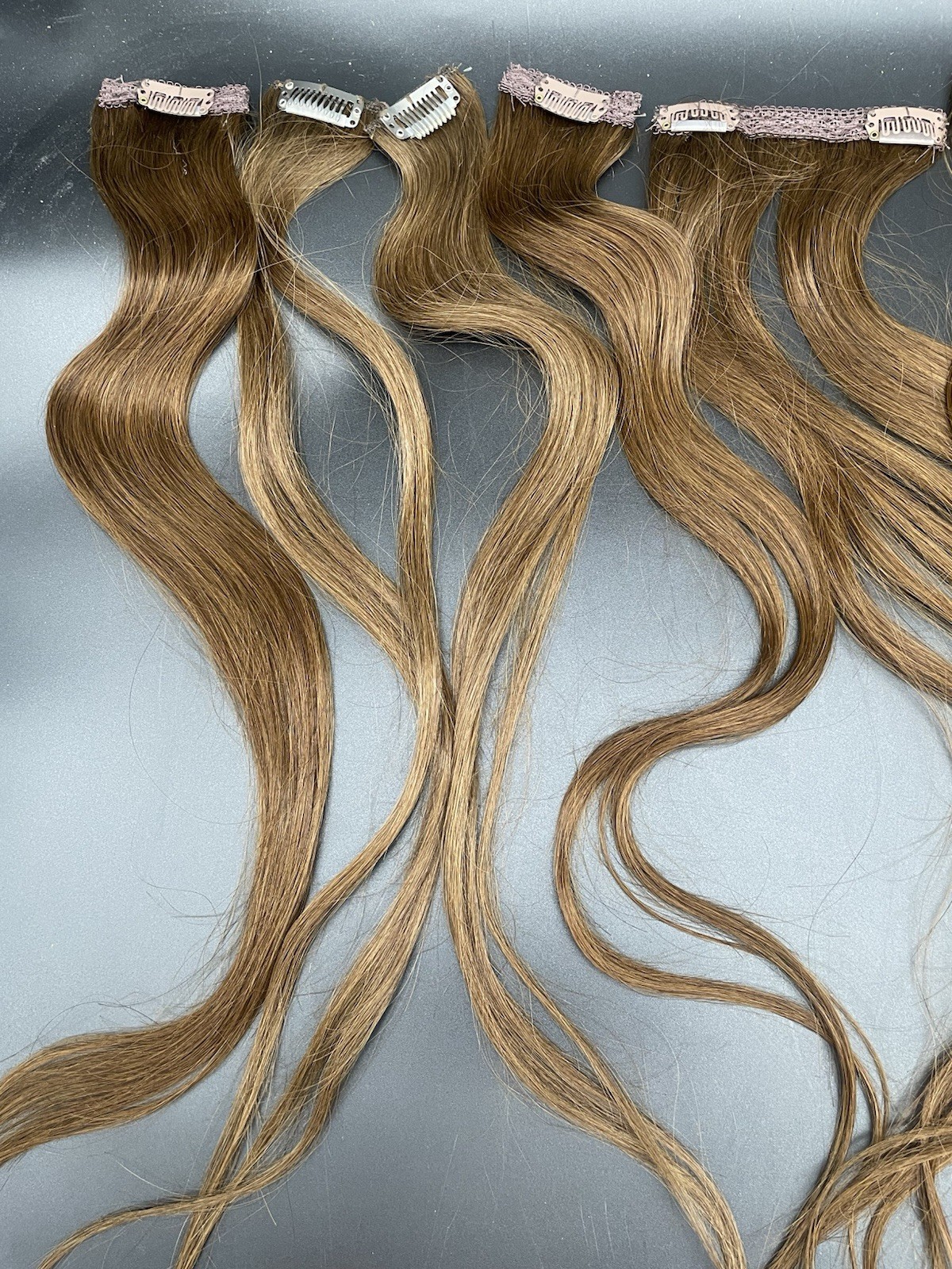 Hair extensions 52cm Long 7-piece Clip-In: Dark Blonde / Light Brown