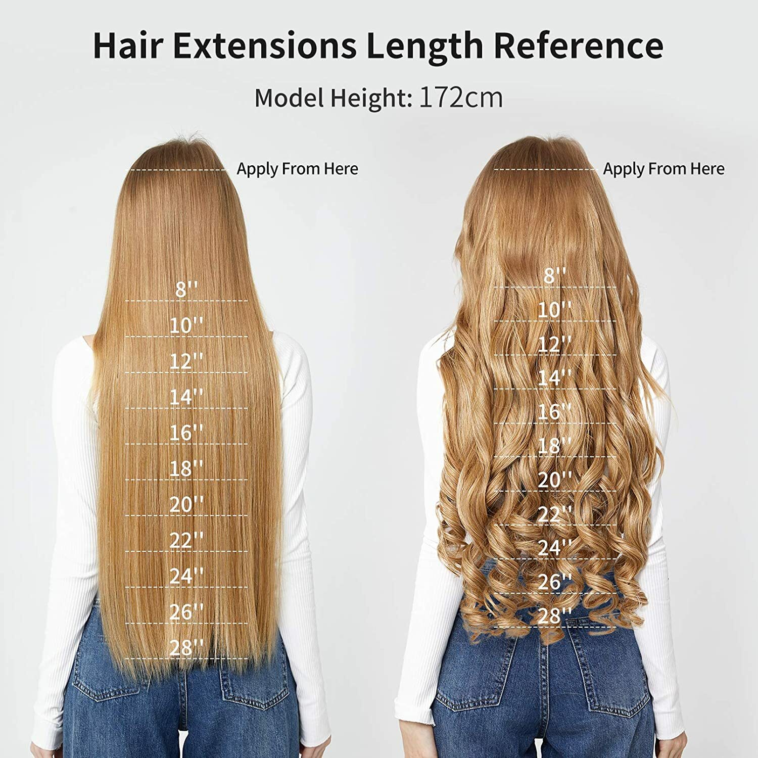 Long Curly Wavy One Piece Clip in Real as Human Hair Extensions Natural THICK US