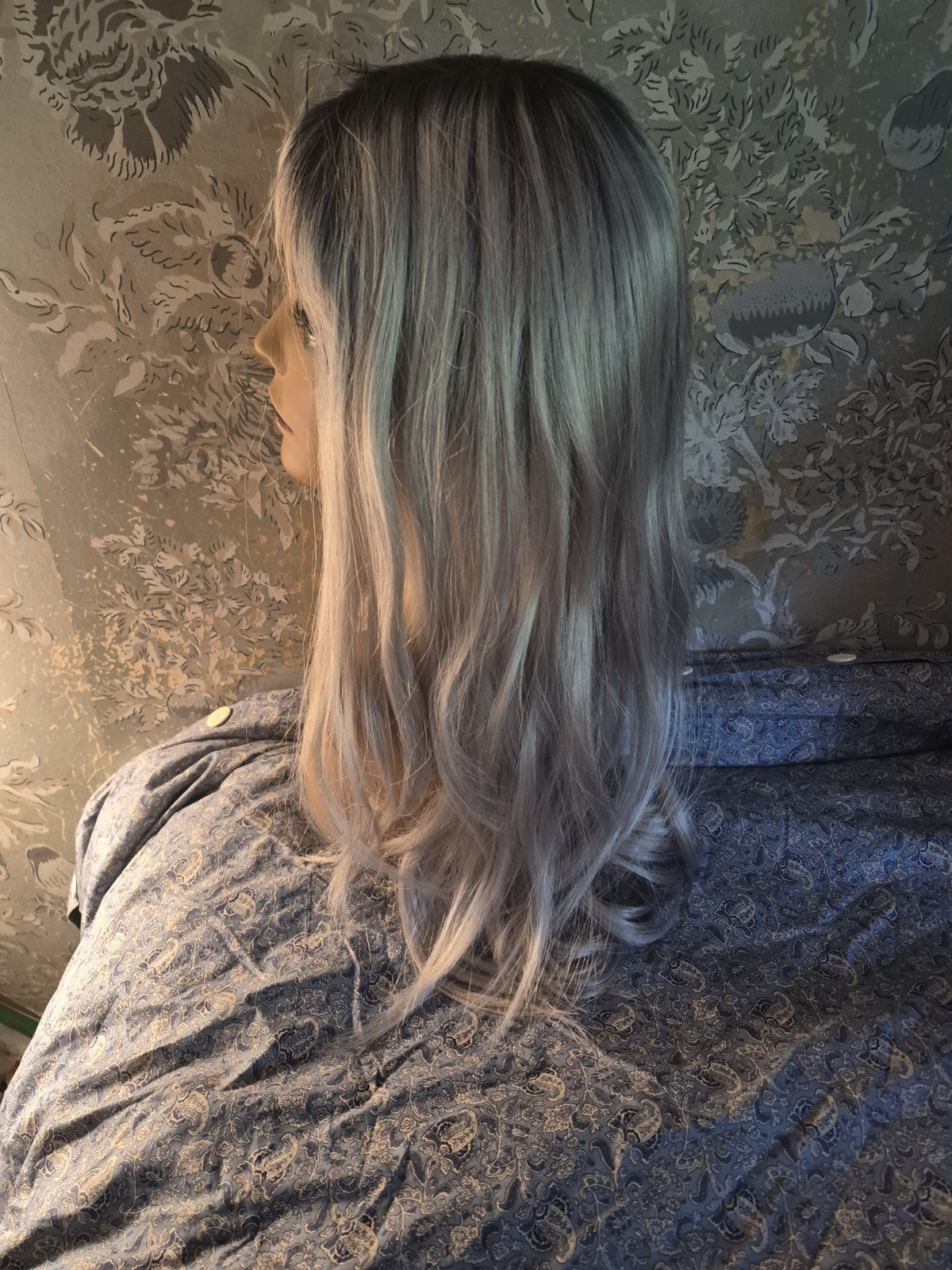 Rene of Paris Wren Synthetic Wig Wavy Layered Classic Cap Moonstone 2401