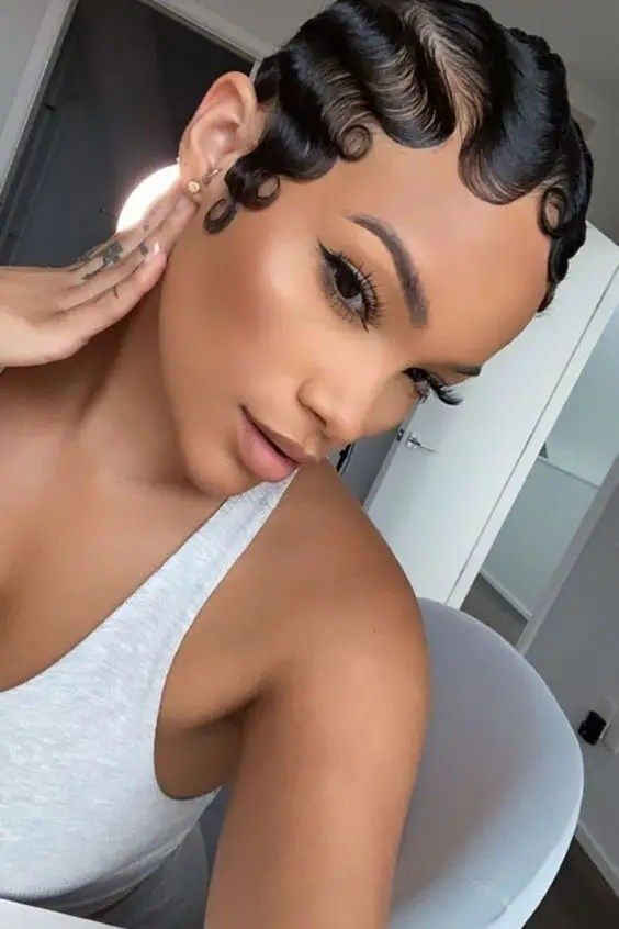 Natural Finger Wave Lace Front Human Hair Wigs for Women Daily Party L Part Lace