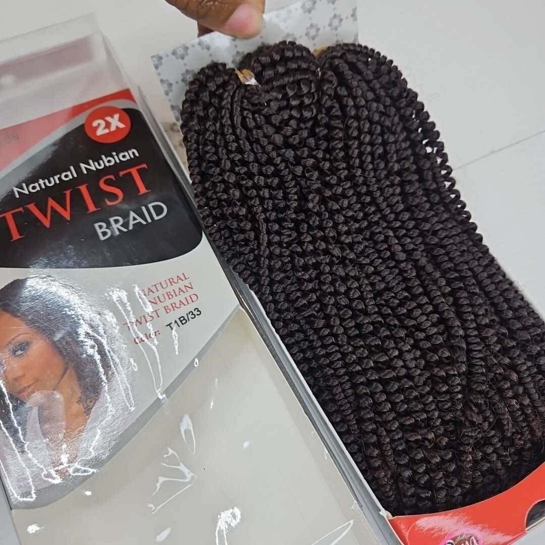 Original Natural Nubian Twist Braid 100% Kanekalon 2X BraidingHair Elastic Twist
