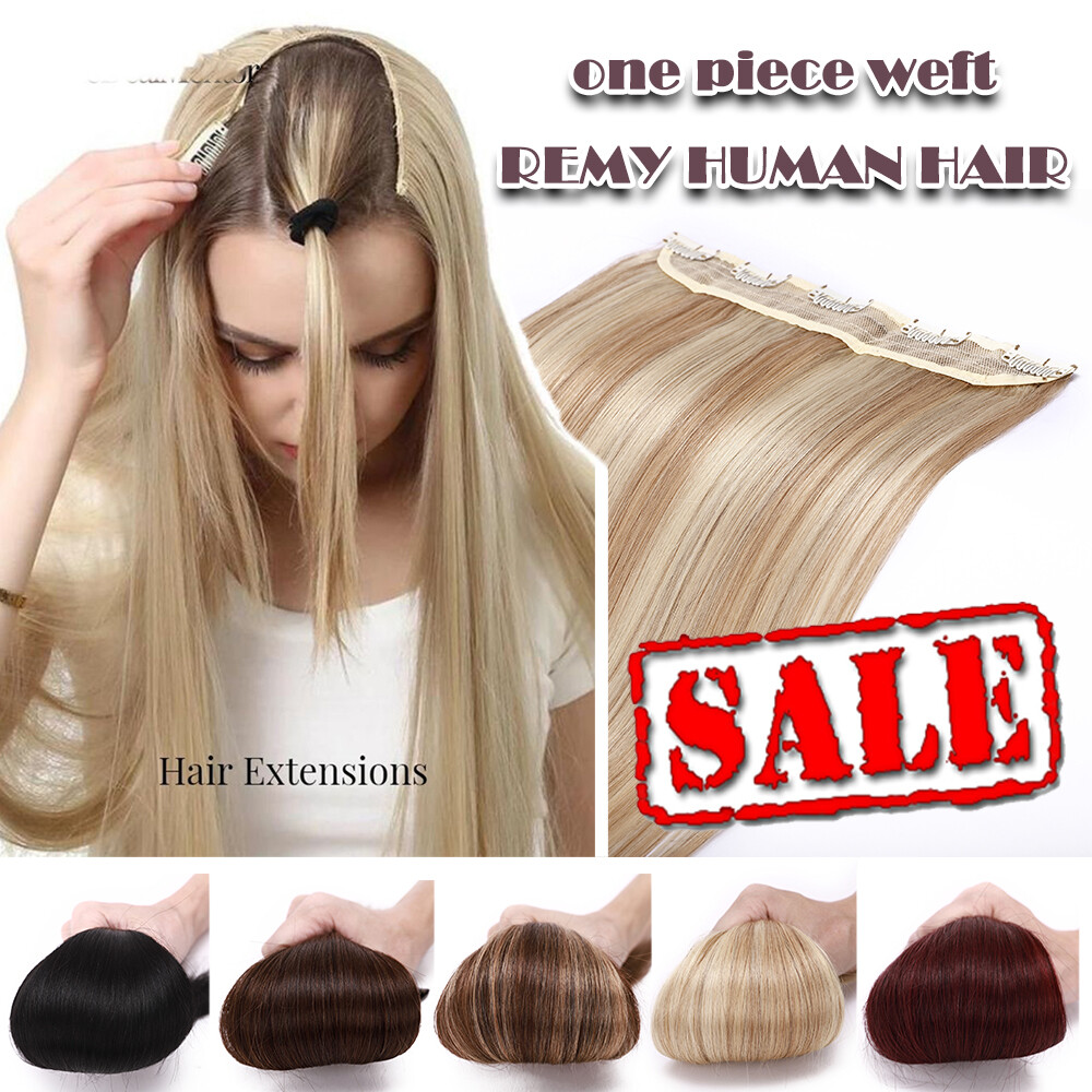 100% Soft 100% Remy One Piece Clip in Real Human Hair Ectensions 3/4 Full Head