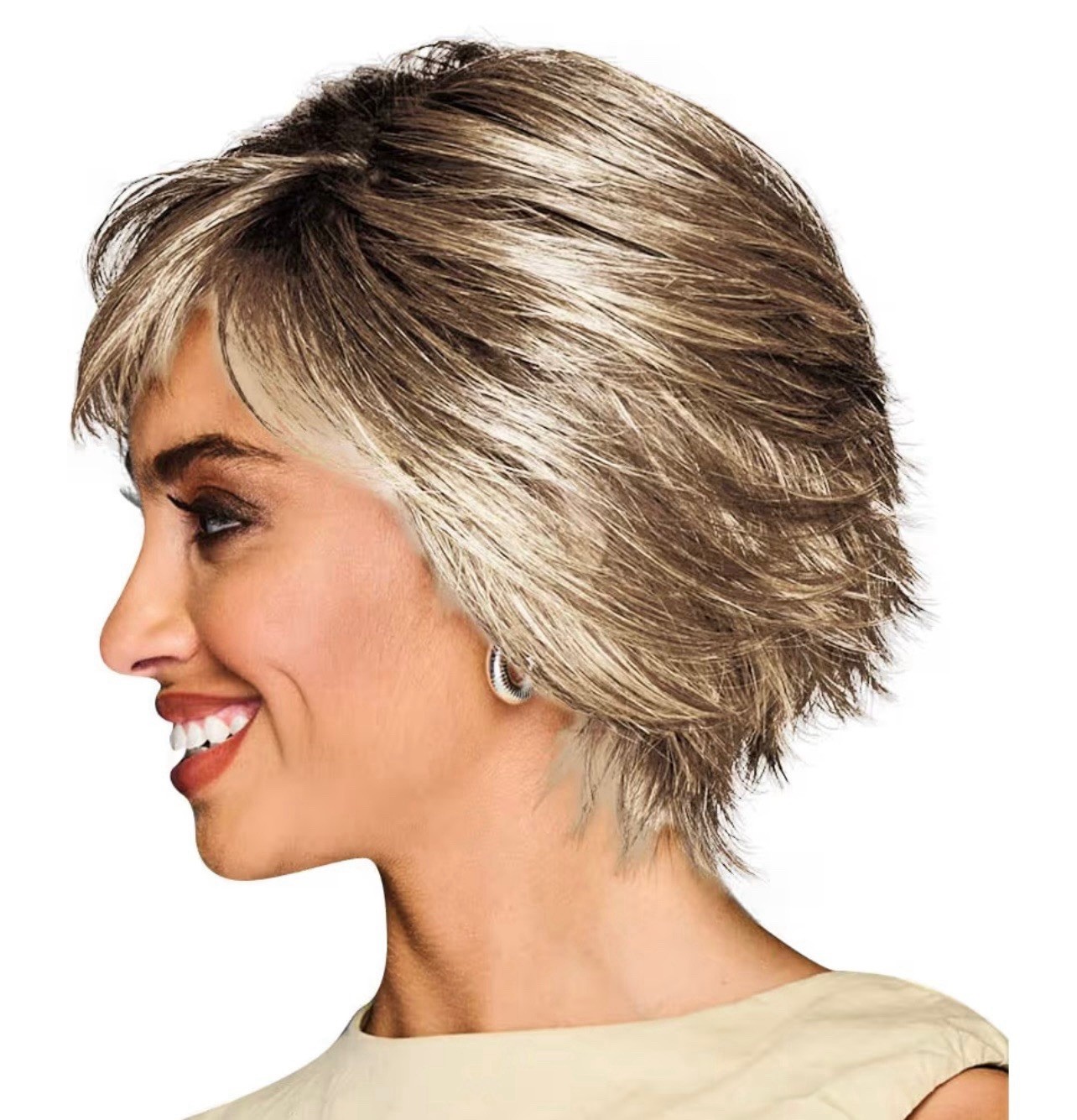 MAKE A STATEMENT by GABOR Layered, Heat Friendly, Lace Front, Mono Part Open Box