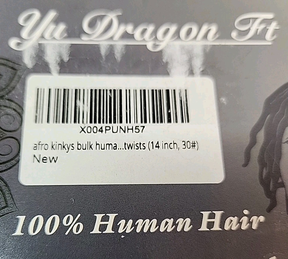 #30 Afro Kinky Bulk 100% Human Hair for Dreadlocks Extensions Single 14″ Bundle