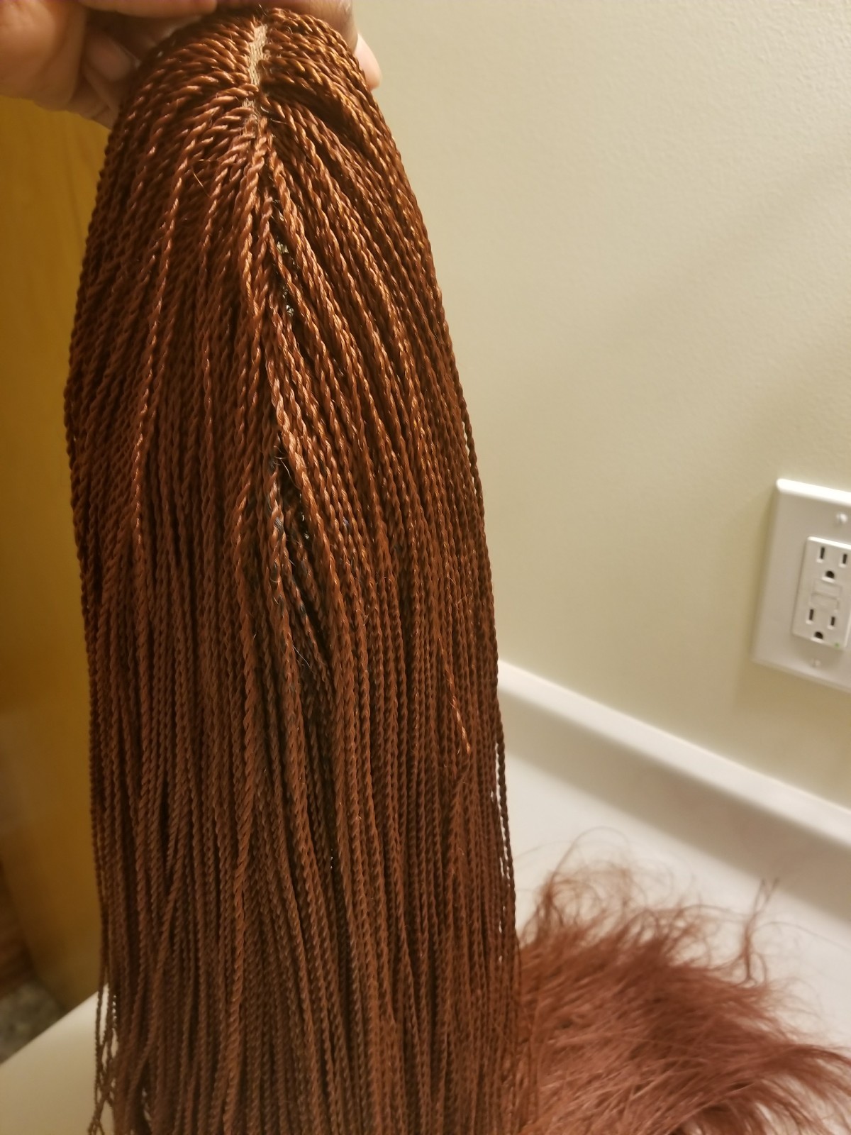 Fully Handmade 24 to 26” Braid Twist Wig with lace fabric