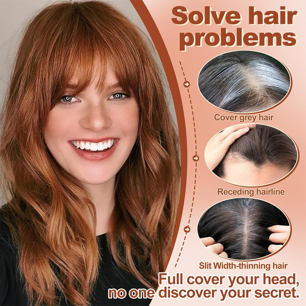Clip In 100% Thin Thick Fringe Bangs Remy Human Hair Hairpiece Topper For Women