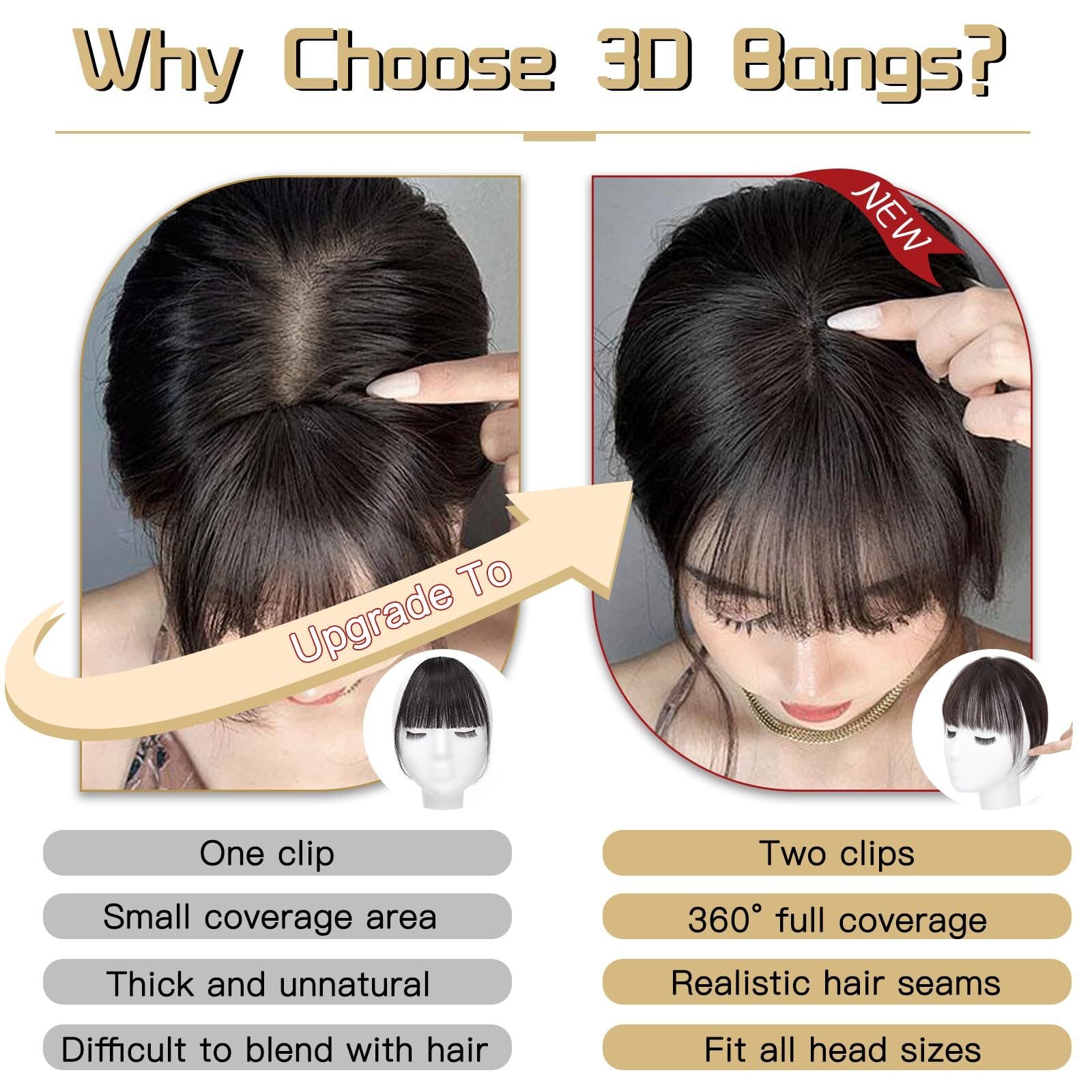 Short Thin Hair Toppers for Women Real Remy Human Hair Wiglets Toupee with Bangs