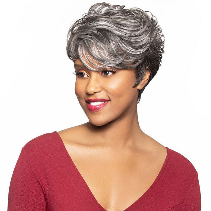 Foxy Silver Synthetic Hair Wig – GWENDOLYN