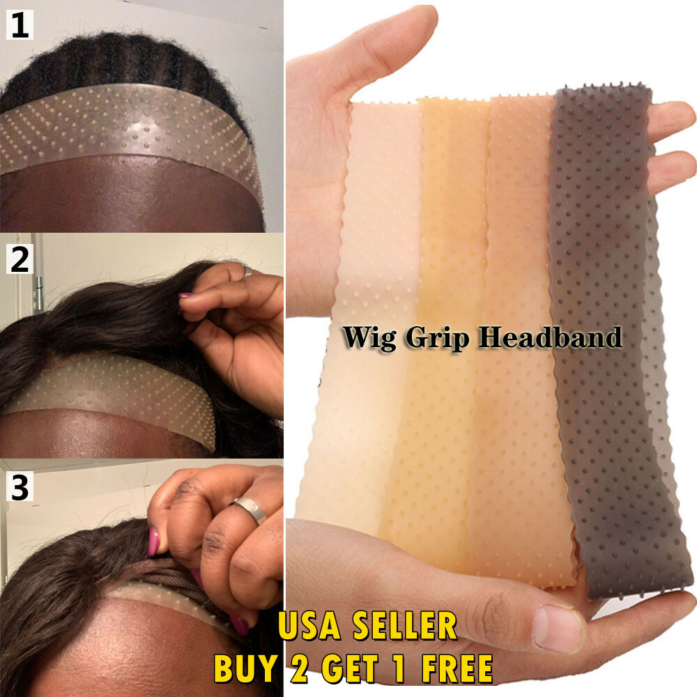 Silicone Non Slip Wig Gripper Grip Headband RopShaped Sport Elastic Hair band