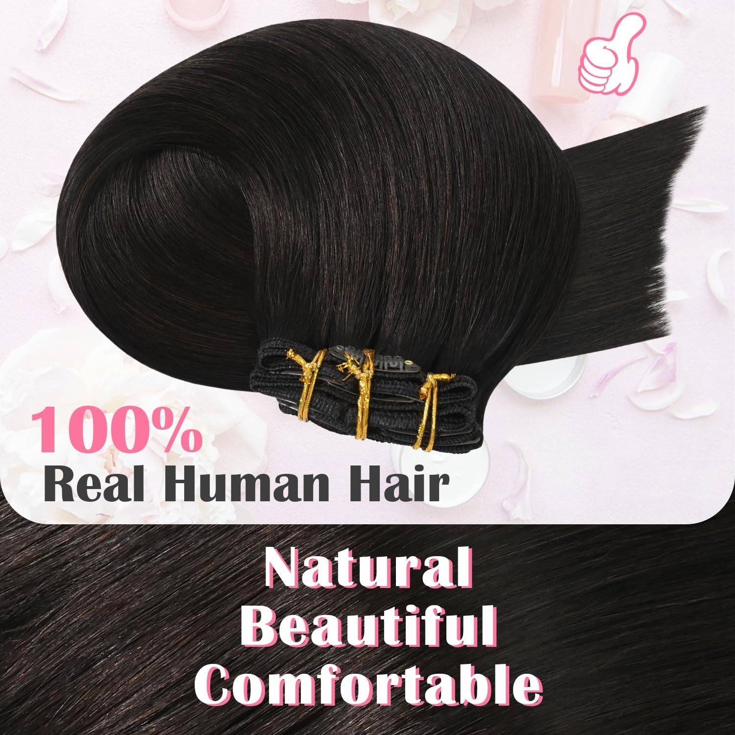 Aison Dark Brown Clip in Hair Extensions Real Human Hair 70G Remy Human Hair …