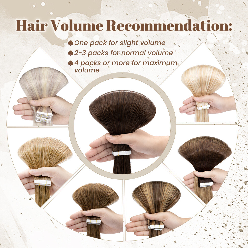 10-60PCS Tape In 100% Real Remy Russian Human Hair Extensions Skin Weft Thick US