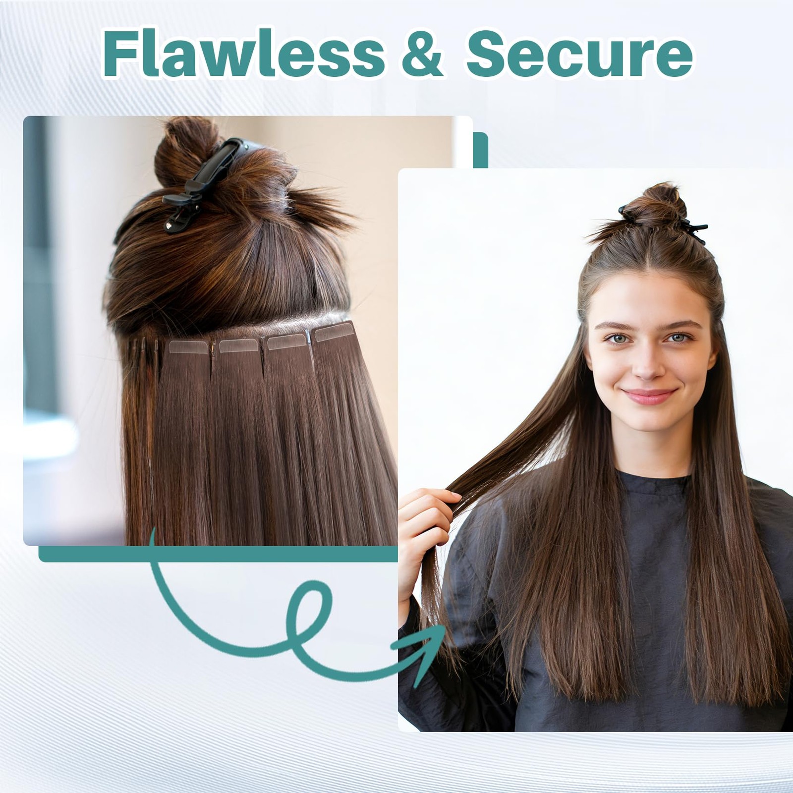 Hair Extension Tape Tabs, Strong Hold Waterproof Replacement for Wigs