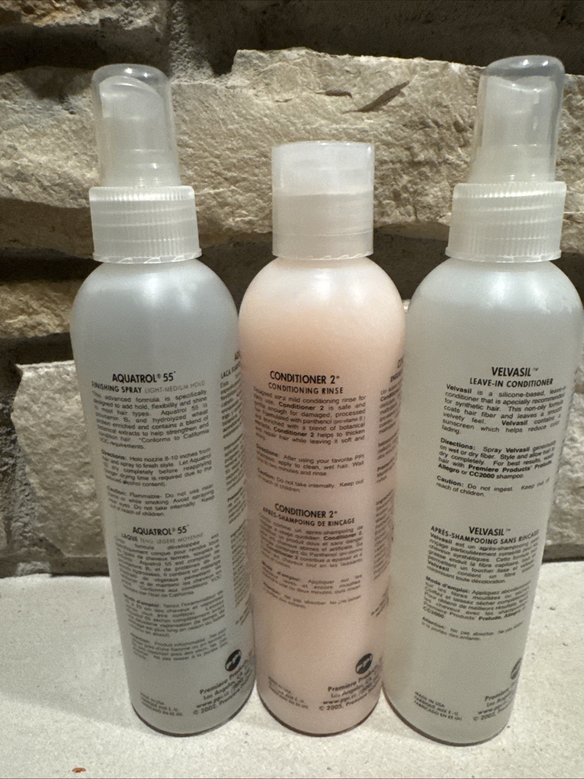 Lot of 3 PPI Products 8floz Aquatrol 55, Conditioner 2, Velvasil For Wigs ~NWOT