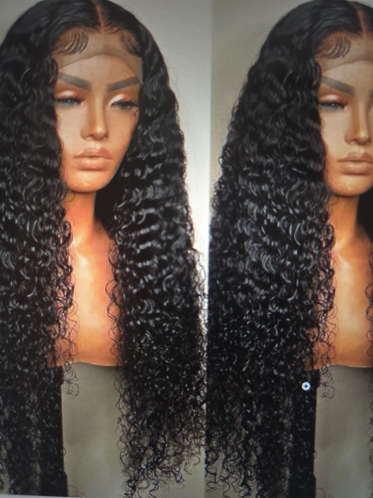 EUROPEAN AND AMERICAN Wig STYLE FRONT LACE SMALL ROLL MEDIUM LONG CURLY.