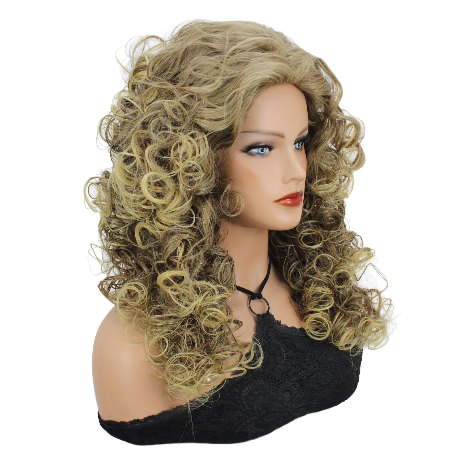 Long Curly Heat Resistant Synthetic Hair Wigs Women Girls Party Wig