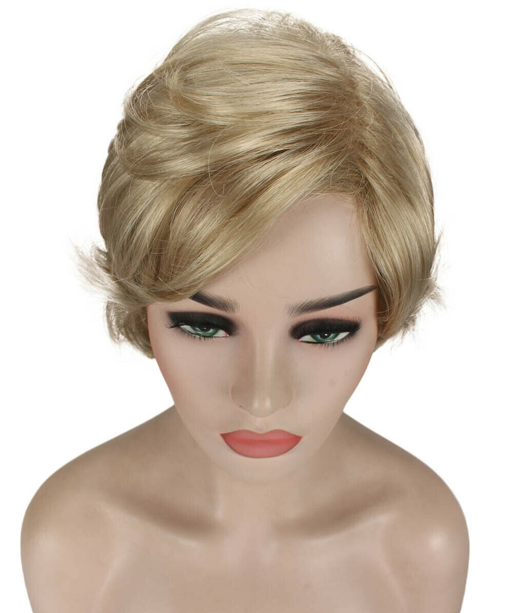 Lana – Straight Kanekalon Synthetic Fiber Full Wig, 3.25 – 6.5 in, Light Blonde