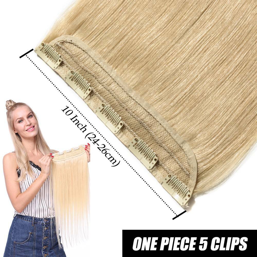Thick 100% Real Remy Human Hair Extensions One Piece Clip In 3/4 Full Head Weft