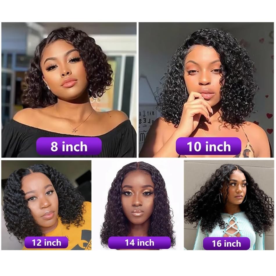 Peruvian KInky Curly 13×4 Lace Front Human Hair Wigs for Black Women Glueless