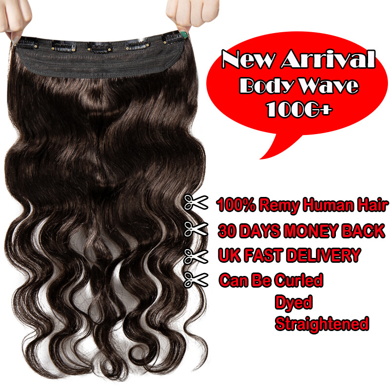 Soft Silky One Piece 100% Remy Human Hair Clip In 3/4 Full Head Extensions THICK
