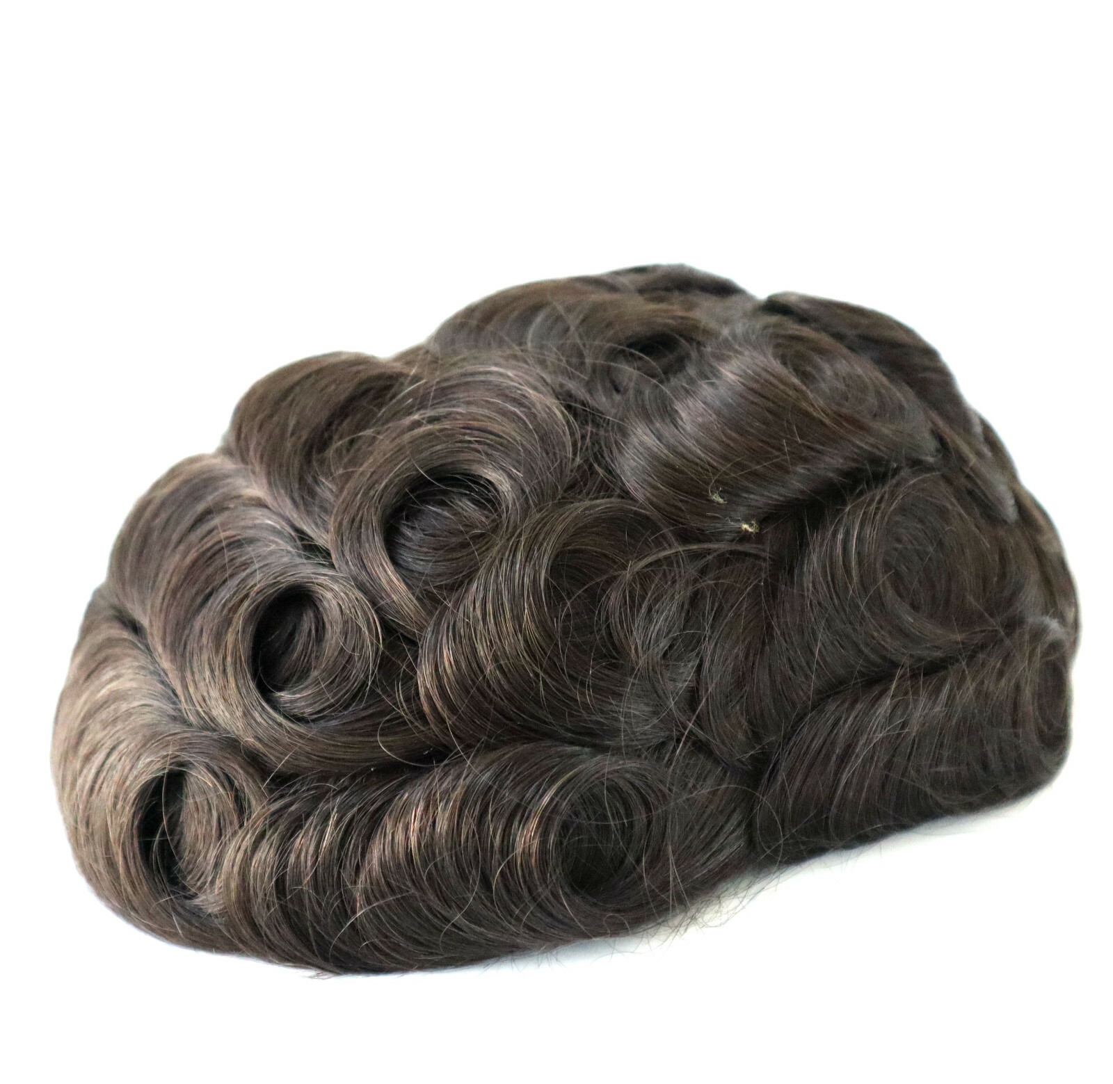 Mens Hair Replacement System Natural Thin Skin V-Loop Toupee Human Hairpieces #2