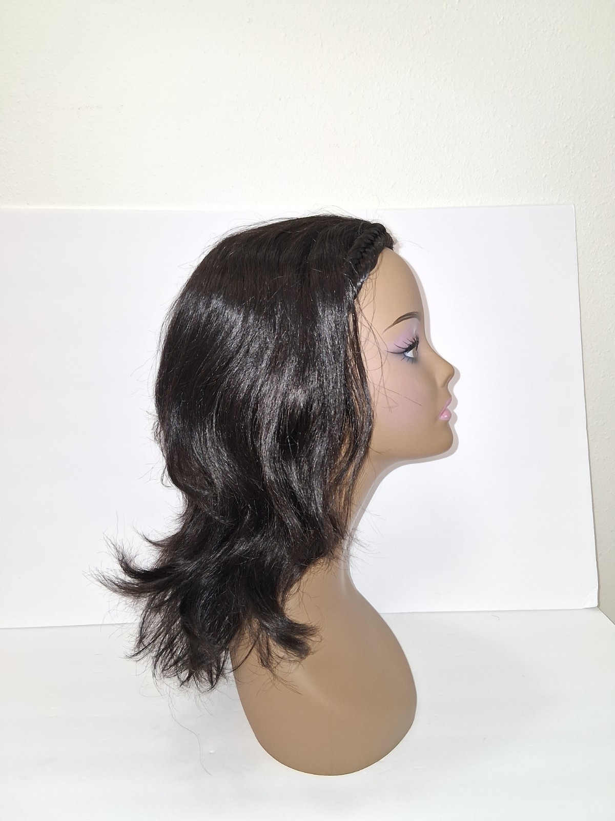Paula Young Wavy 1B Wig Braided Beachy Headband Synthetic Classic Cap Clip-In