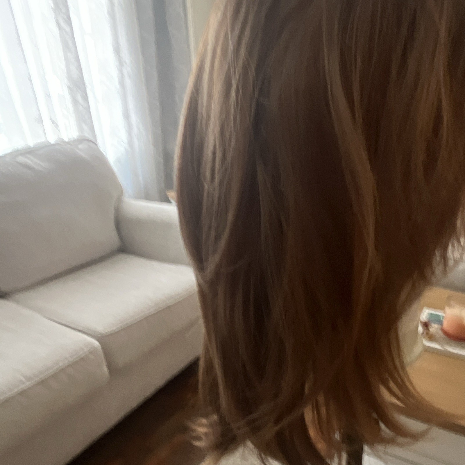 Women Straight Light/Medium Brown Wig with Bangs, Natural Theme