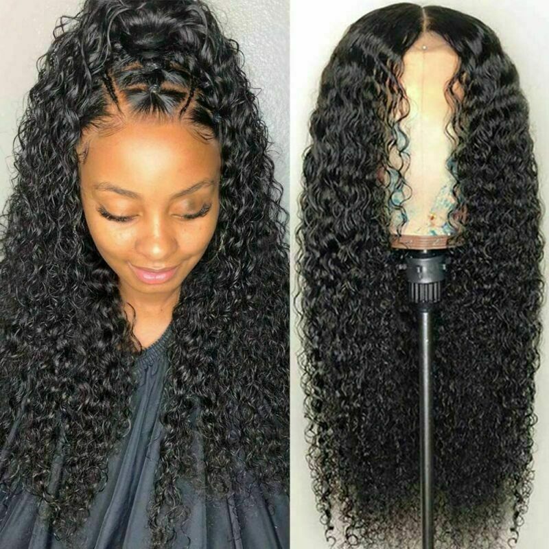 USA Hair Curly Front Wig Women Brazilian Long Curly Wavy Hair Wigs Women Costume