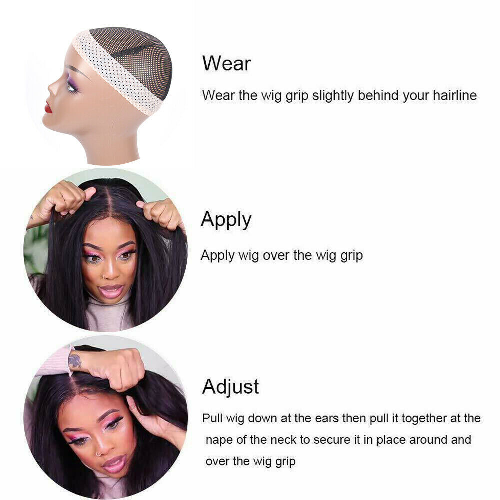 UatarBeauty Wig Grip Flexible Silicone Headband 2pcs Scarf Head Hair Band