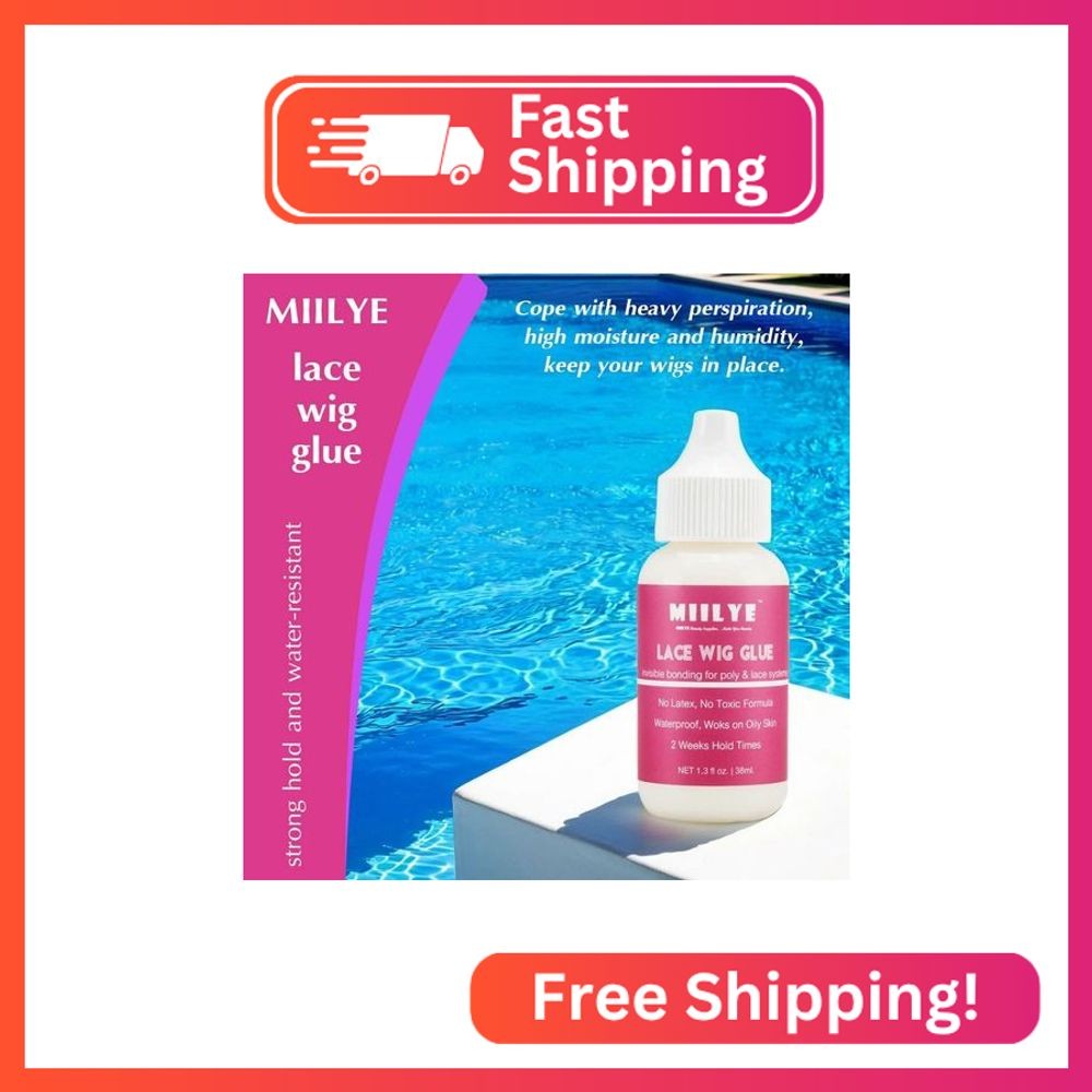 MIILYE Lace Wig Glue – Strong Hold, Waterproof & Sweat Proof, Bonding Adhesive f