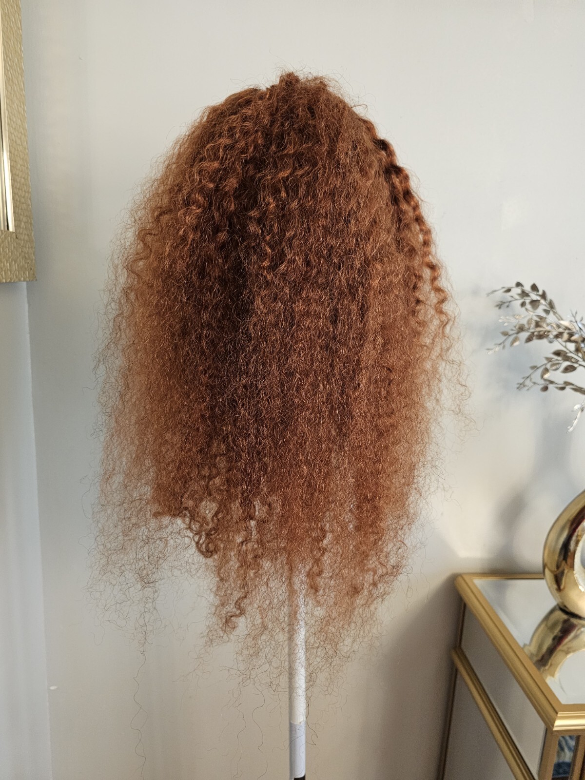 High Quality regular Top 22 to 23″ curly wavy 100% Virgin Human Hair Lace Wig