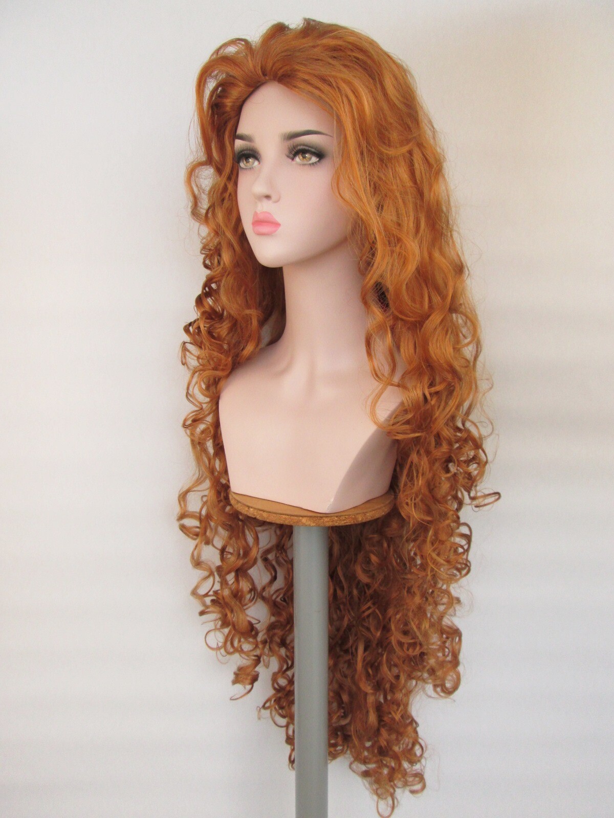 WOMEN 39″ SUPER EXTRA LONG CURLS CURLY HAIR LAYERED WIG NO BANGS ELECTRA MERIDA