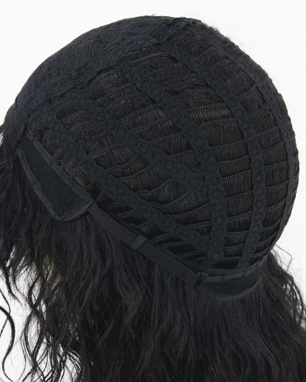 Men’s 80s Black Mullet Wigs Male Hair Punk Heavy Metal Rocker Long Curly Wig USA
