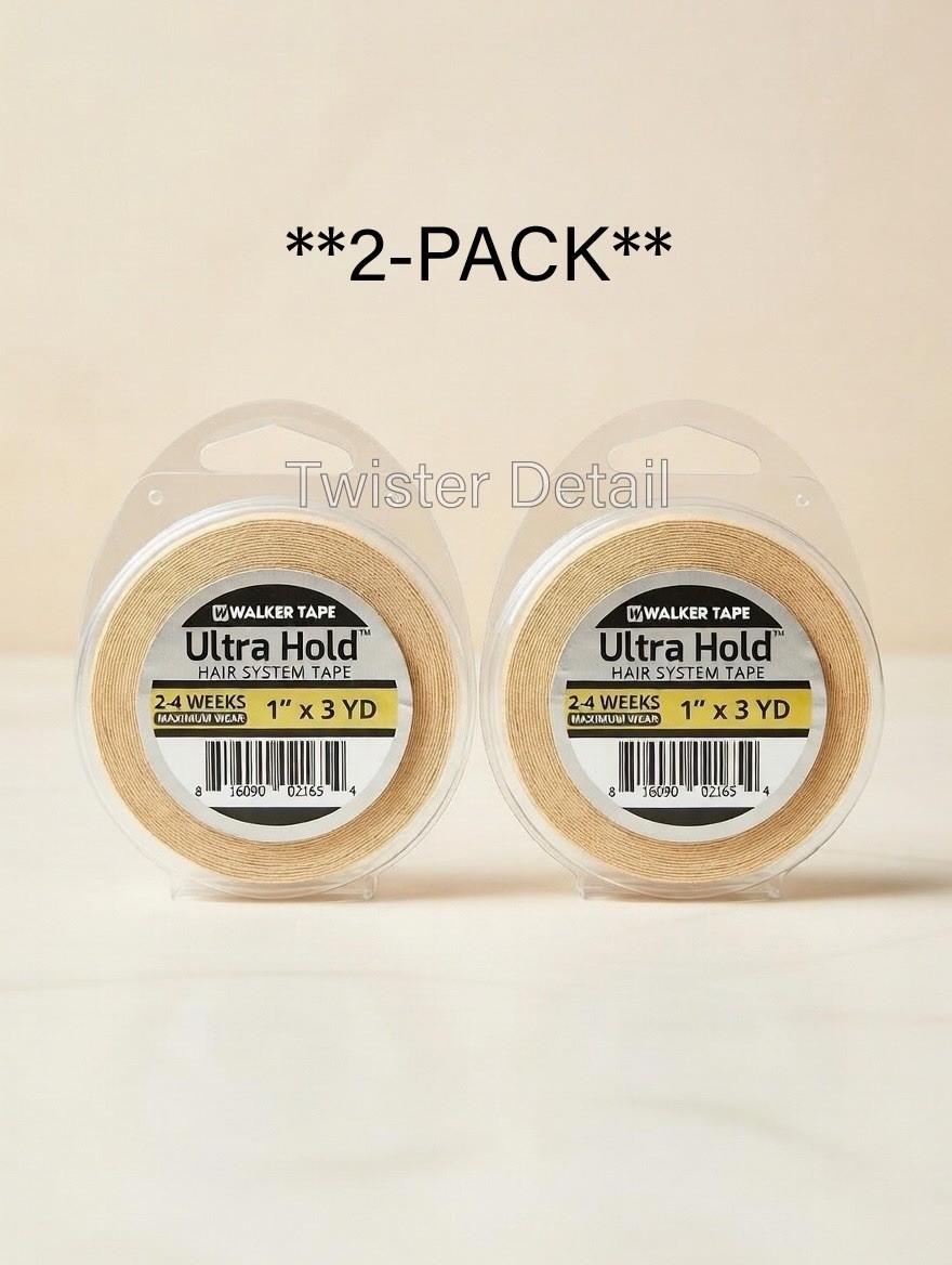 2-Pack Walker Ultra Hold Double Sided Tape Roll 1″ x 3 Yards Lace Wig Hairpiece