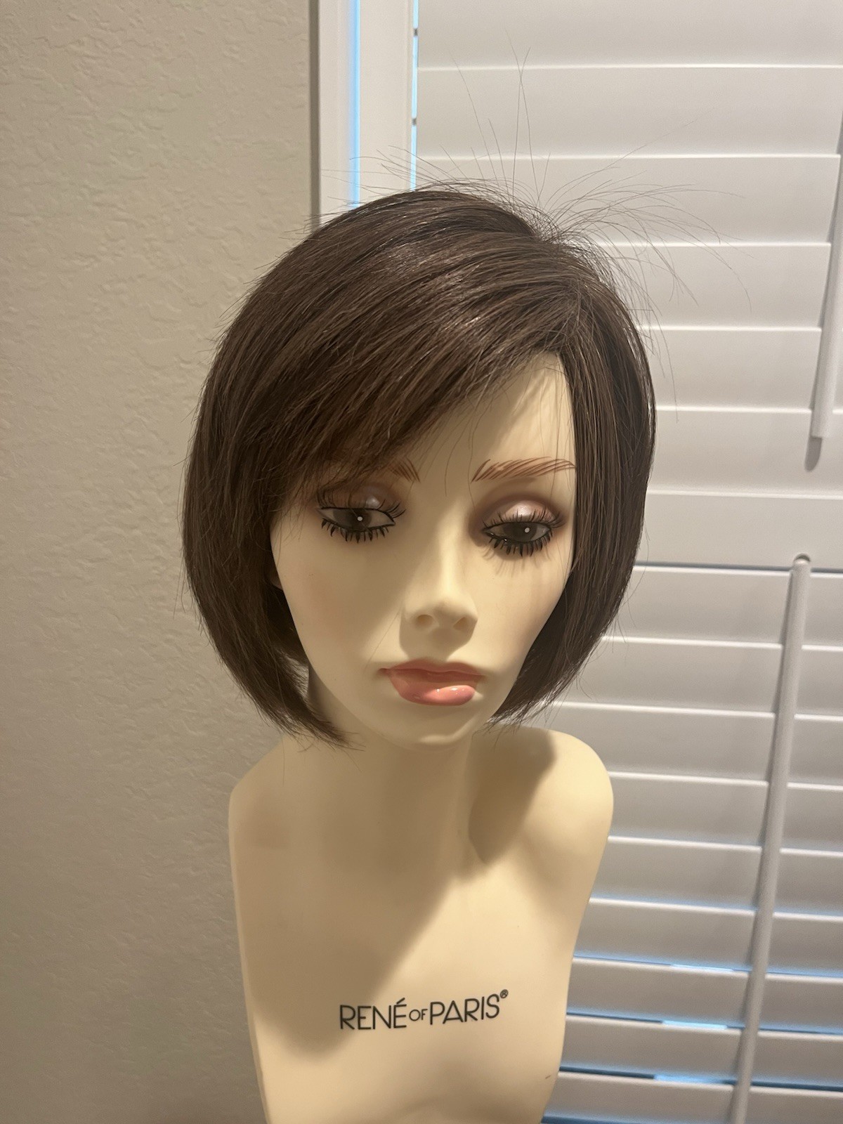 Medium Brown, 100% Real European hair Straight Bob Wig for Women Adult