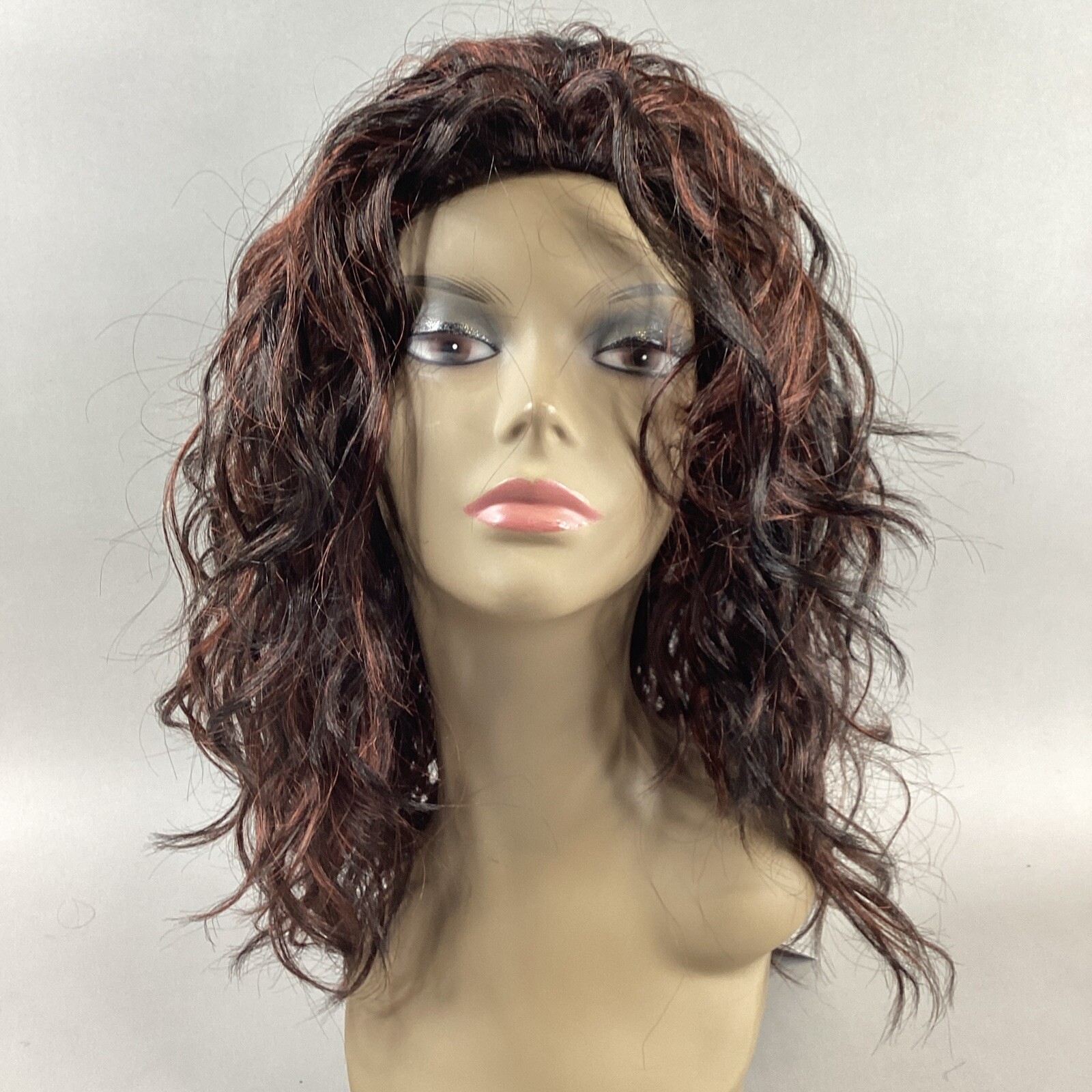Jewelry Wavy #S1B/350 Off Black Copper Synthetic Quick Weave Wig