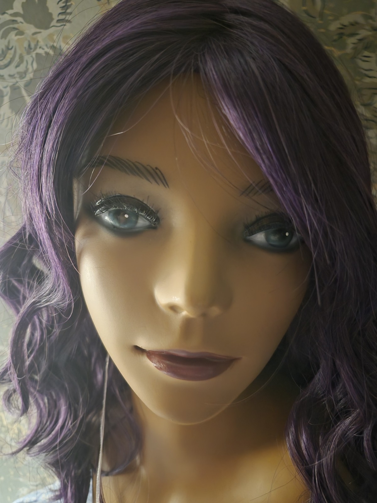 René of Paris Lush Wavez Wavy Synthetic Heat-Resistant Wig Classic Cap Purple