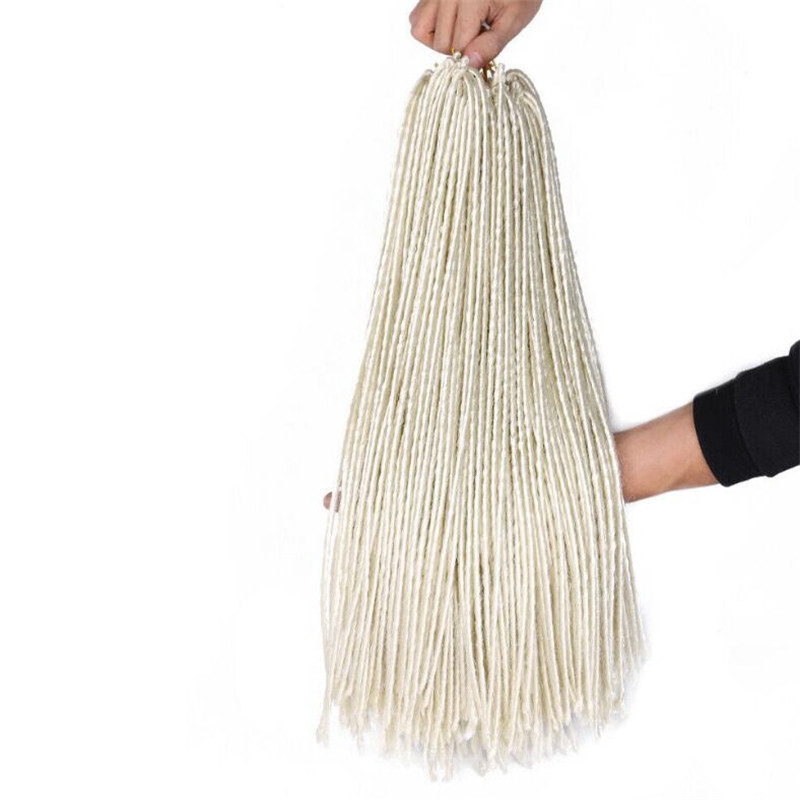 20″ Soft Thin Dreadlocks Crochet Braids Twist Faux Locs Crochet Hair Extensions