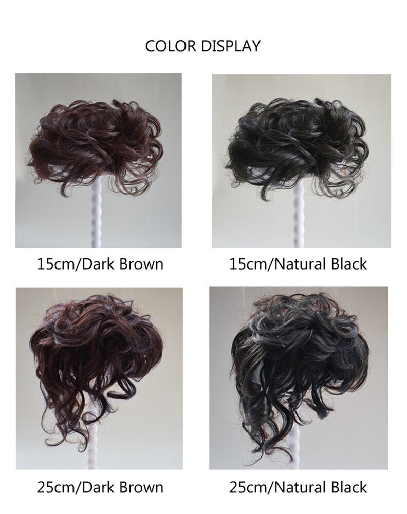 Short Curly Real Human Hair Topper with Front Bangs for Women,Breathable Wiglets