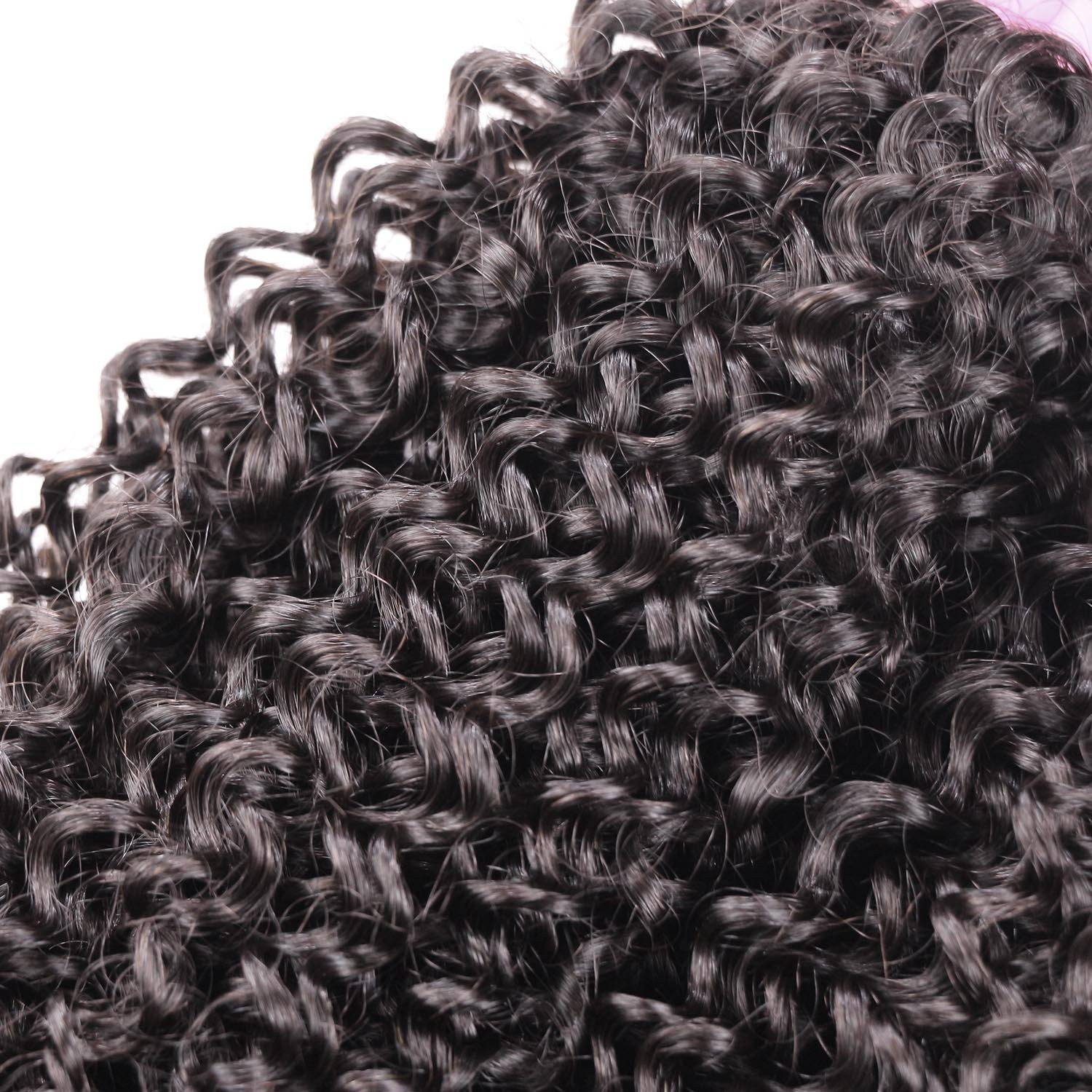 100% Brazilian Unprocessed Virgin Kinky Curly Human Hair Weave 3 Bundles Deep Cu