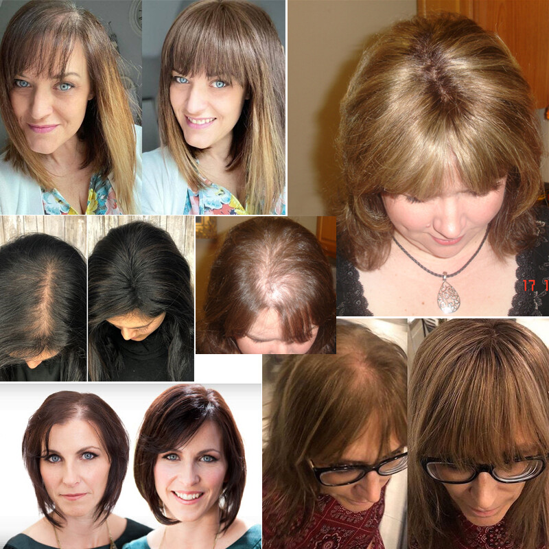 Natural Clip In 100% Human Hair Topper Hairpiece Toupee Wigs For Loss Hair Thick
