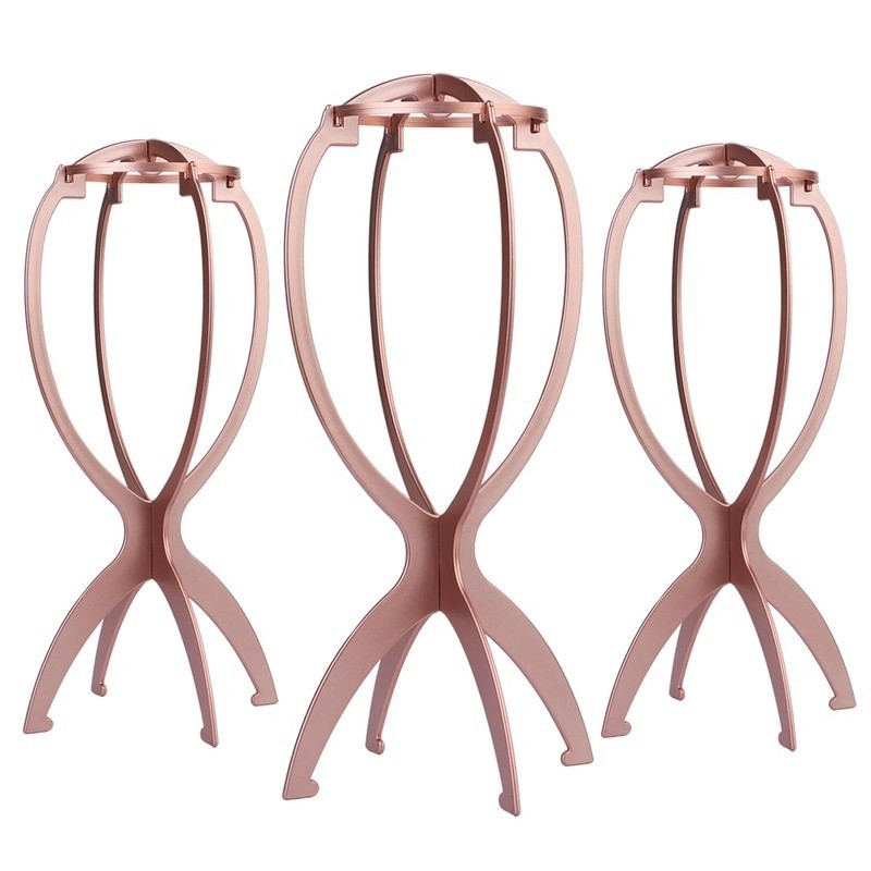 Wig Stand Holder Lightweight Portable Collapsible Plastic Wig Display Air Drying