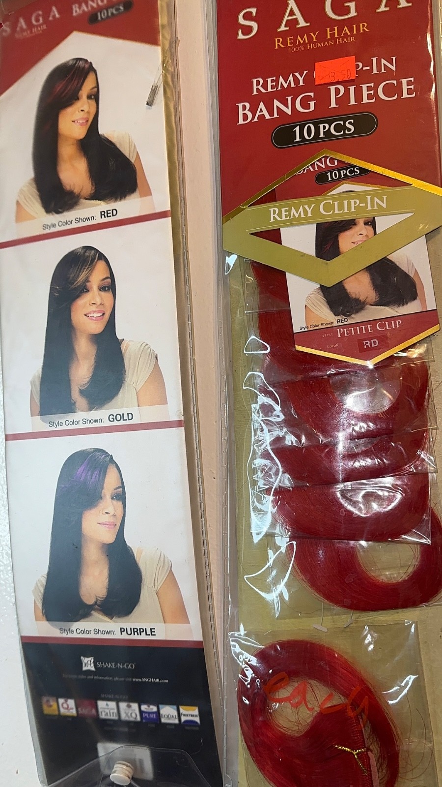 Milky Way Saga Remy Hair Clip-in Bang Piece 10 Pcs