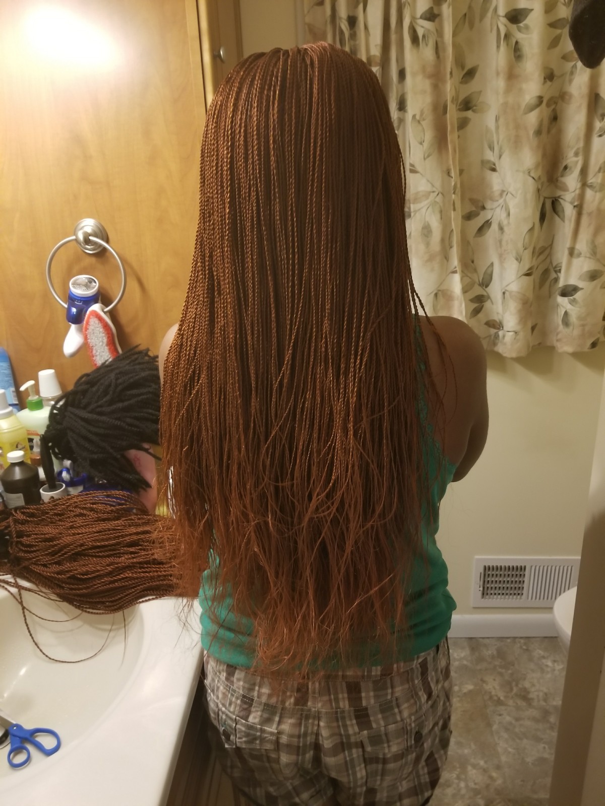 Fully Handmade 24 to 26” Braid Twist Wig with lace fabric