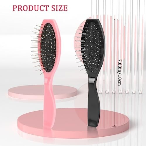 2 Pack Stainless Steel Wig Wire Brush & Combs for Wigs, Extensions, Hair Care
