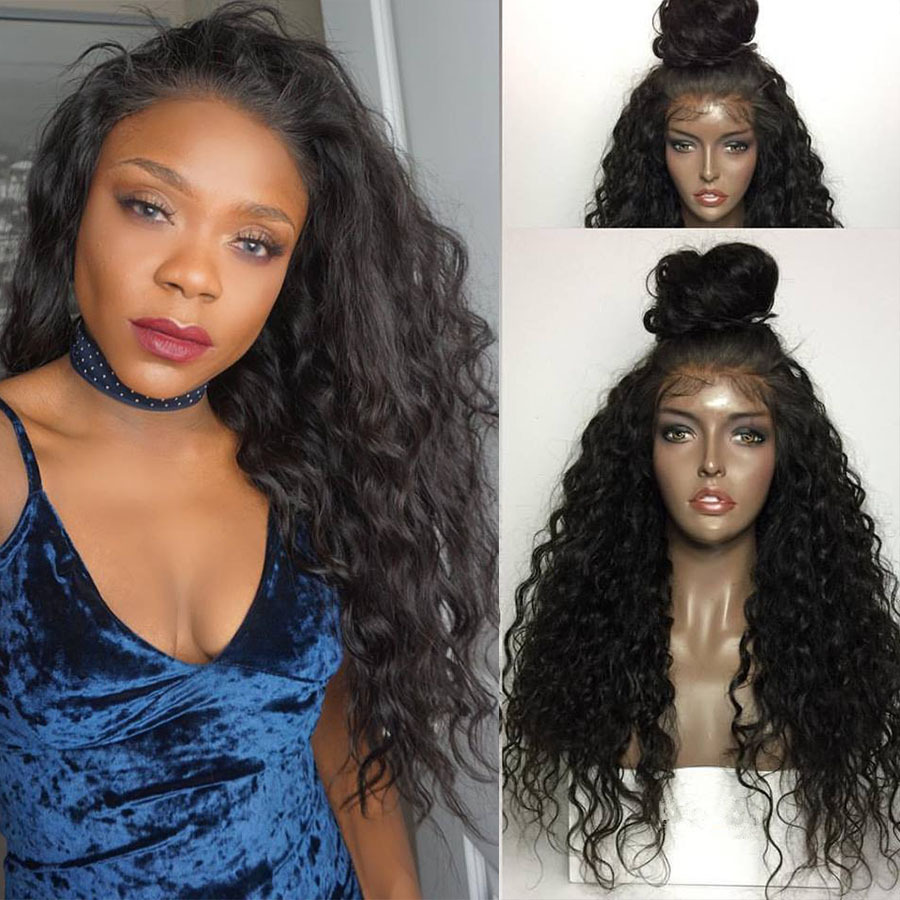 Synthetic Lace Front Wig Loose Curly Wave Hair Heat Resistant for Black Women