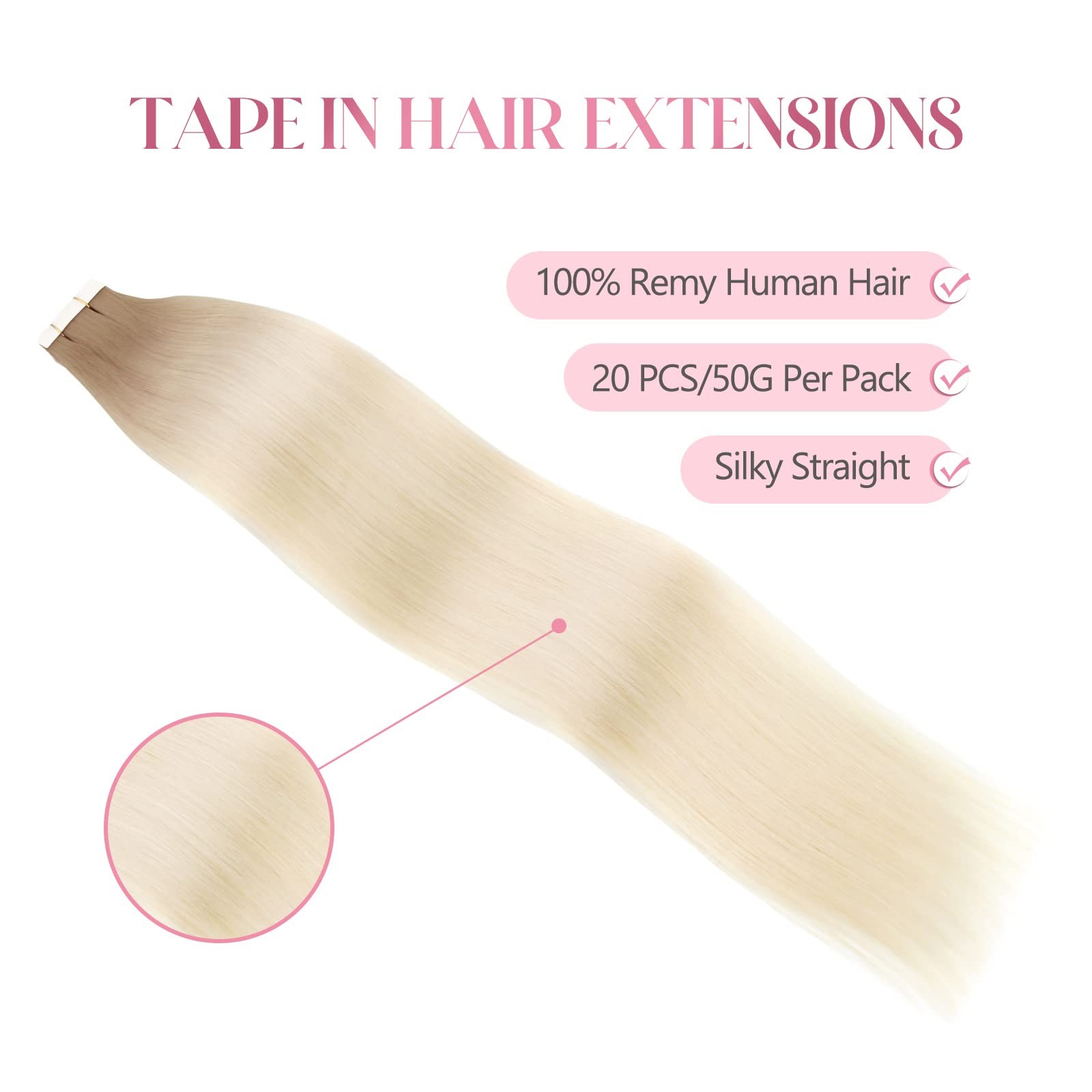 Sixstarhair 20 Piece Tape-In Hair Extensions – Ombre Rooted Chestnut Brown To